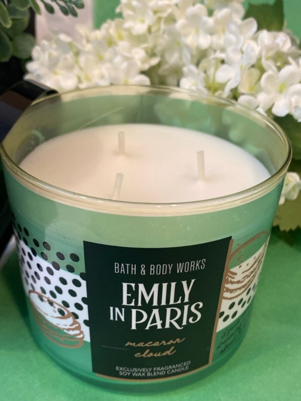 Bath & Body Works Emily In Paris “Macaron Cloud” New 3 Wick Candle